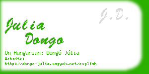 julia dongo business card